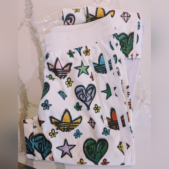 Authentic adidas x Jeremy Scott graffiti track pants size medium unisex - Picture 6 of 6